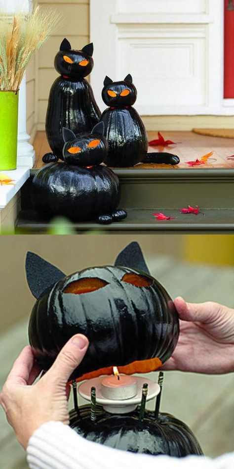 12 Amazing Cat Pumpkin Carving Examples