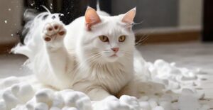 Cat Throwing up White Foam