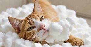 Cat Throwing up White Foam