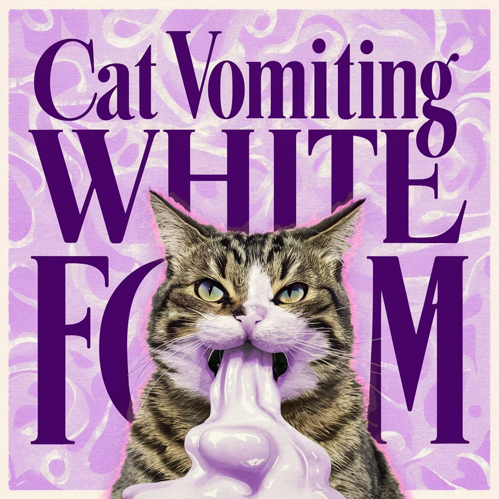 Cat vomiting white foam