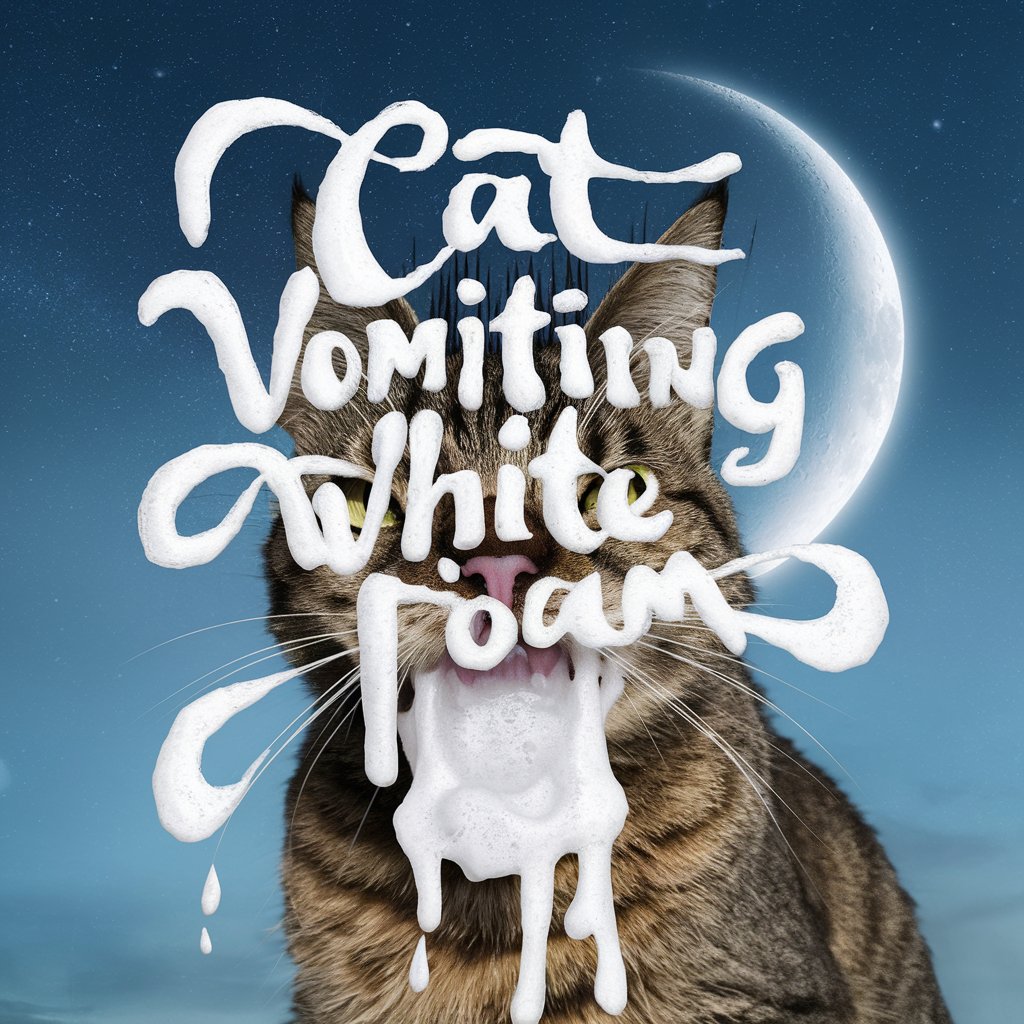 Cat vomiting white foam