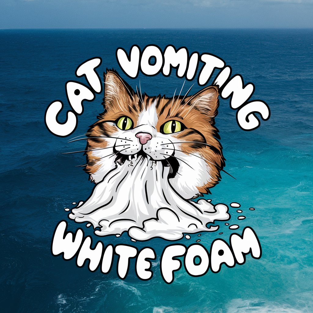 Cat vomiting white foam